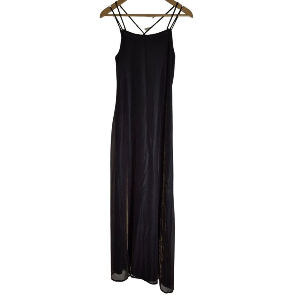 Reitmans Black/Gold Shimmer Prom Dress Vintage